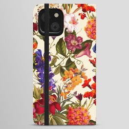 Summer Dreams VII iPhone Wallet Case | Tropical, Leaf, Flowers, Decorative, Watercolor, Digital, Pattern, Leaves, Curated, Exotic 