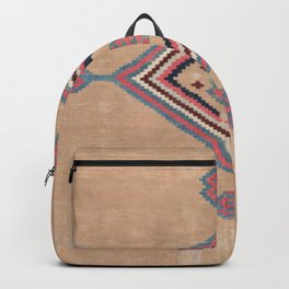 Blush Tan and Pink Medallion // 19th Century Authentic Colorful Baby Blue Cowboy Accent Pattern Backpack | Chic Surf Outfitters, Western Dorm Room, Rustic Desert Earthy, Urban Beach Hippie, Modern And Vintage, Trendy Decor Vibes, Floral Southwest Mid, The Abstract Nature, Antique Kilim Tribal, Farmhouse Patterns 