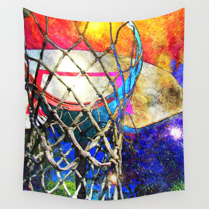 Colorful Basketball Art Wall Tapestry by takumipark Society6