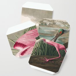 Roseate spoonbill, Birds of America, Audubon Plate 321 Coaster