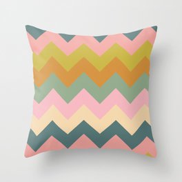 Zigzag pattern Throw Pillow | Graphicdesign, Pastel, Kids, Pattern, Wiggly, Muted, Fun, Artistic, Colorful, Mixedcolors 