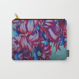 Betta Fishies Carry-All Pouch | Digital, Illustration, Nature, Animal 