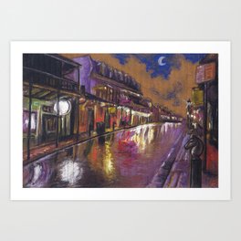 French Quarter After the Rain Art Print