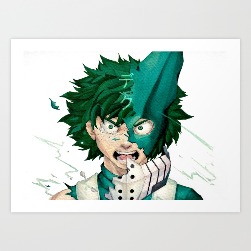 Izuku Midoriya Art Print By Mystel08 Society6