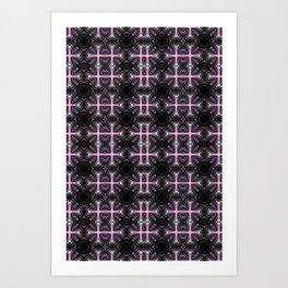 Pink and Black Abstract Geometric Fractal Art Art Print | Bold, Geometric, Giftwrap, Backpacks University, Digital, Black, Dorm Room Decor, Chic, Modern, Mugs Pink 
