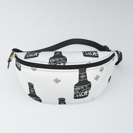 There's always hope beer bottle hop love monochrome Fanny Pack