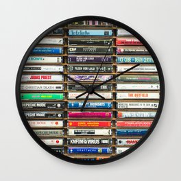 Tapes n Tapes Wall Clock | Color, Newwave, Retro, Photo, Cassettetapes, Tapes, Music, 1980S, Oldschool, Bands 