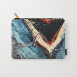 Winter Heart Carry-All Pouch | Tech, Oil, Acrylic, Digital, Experimental, Black And White, Glitch Art, Glitch, Colorful, Graphicdesign 