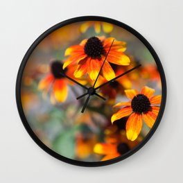 Yellow button flowers Wall Clock | Digital, Closeupflowers, Orangeflowers, Summerflowers, Summertime, Yellowflowers, Nature, Photo, Flowers 