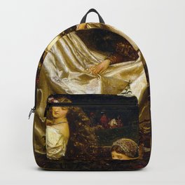 Eleanor Fortescue-Brickdale - The Uninvited Guest Backpack | Vintage, Artprint, Decor, Illustration, Old, Frame, Wallart, Poster, Painting 