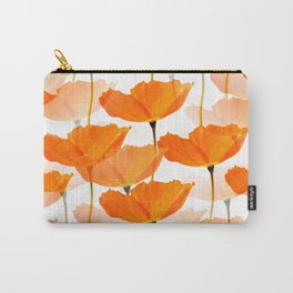 Orange Poppies On A White Background #decor #society6 #buyart Carry-All Pouch | Wild, Environment, Outdoor, Greeting, Plant, Curated, Landscape, Poppy, Digital Manipulation, Nature 