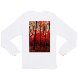 True North Long Sleeve T Shirt | Fallcolors, Scarlet, Canadianforest, Cranberry, Nature, Redautumnleaves, Abstract, Fairytale, Autumnphotography, Landscape 
