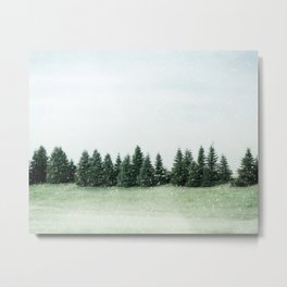 Pine Line Snow Metal Print | Minnesotalandscape, Pinetreelandscape, Greendecor, Landscapephoto, Midwestlandscape, Soothingart, Pinetreephoto, Naturedecor, Photo, Earlysnowphoto 