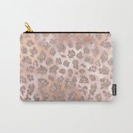 Rosegold Blush Leopard Glitter   Carry-All Pouch | Glitter, Boheme, Painting, Geode, Graphicdesign, Gold, Digital, Elegant, Marbled, Trendy 