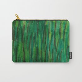 That Grass is GREEN Carry-All Pouch | Drawing, Grass, Verticlelines, Emerald, Outdoors, Ink, Pattern, Picnic, Curated, Green 