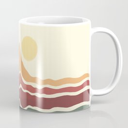 Magic cat 6 abstract landscape  Coffee Mug | Cat, Peace, Landscape, Drawing, Mountain, Catdad, Meowtain, Cream, Fall, Minimalist 