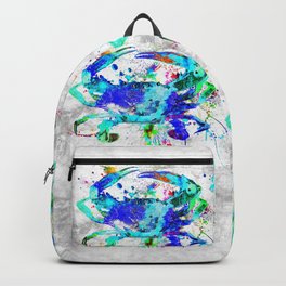 Blue Crab Backpack | Deepocean, Bluecrabs, Marine, Underwaterlife, Colorfulcrabs, Marineanimals, Abstract, Abstractcrab, Popart, Crabs 