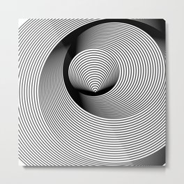 Swirl Metal Print | Swirl, Black and White, Digital, Graphicdesign, Abstract, Circle, Blackandwhite 