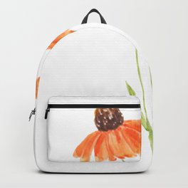 2 orange  flowers watercolor  Backpack | Orangedaisy, Rudbeckiafulgida, Watercolorflower, Elegantflowers, Orangeconeflowers, Springarts, Painting, Daisyflowers, Minimalistarts, Naturearts 