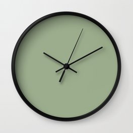 Minimal, Solid Color, Light Sage Green  Wall Clock | Colorblocksart, Colourblock, Bedroom, Boho, Sage, Natural, Minimalist, Colorblock, Minimal, Bathroom 