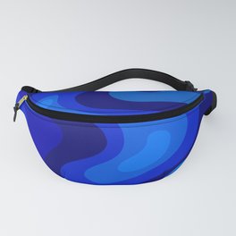 Blue Abstract Art Colorful Blue Shades Design Fanny Pack