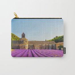 Senanque Abbey and lavender flowers. Carry-All Pouch | Senanque, Purple, Abbey, Rows, Blooming, Gordes, Provence, Flower, Flowers, Travel 