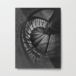 spiral staircase Metal Print | Black, Architecture, Tower, Spiral, Balustrade, Swirl, Ancient, Round, Staircase, Step 