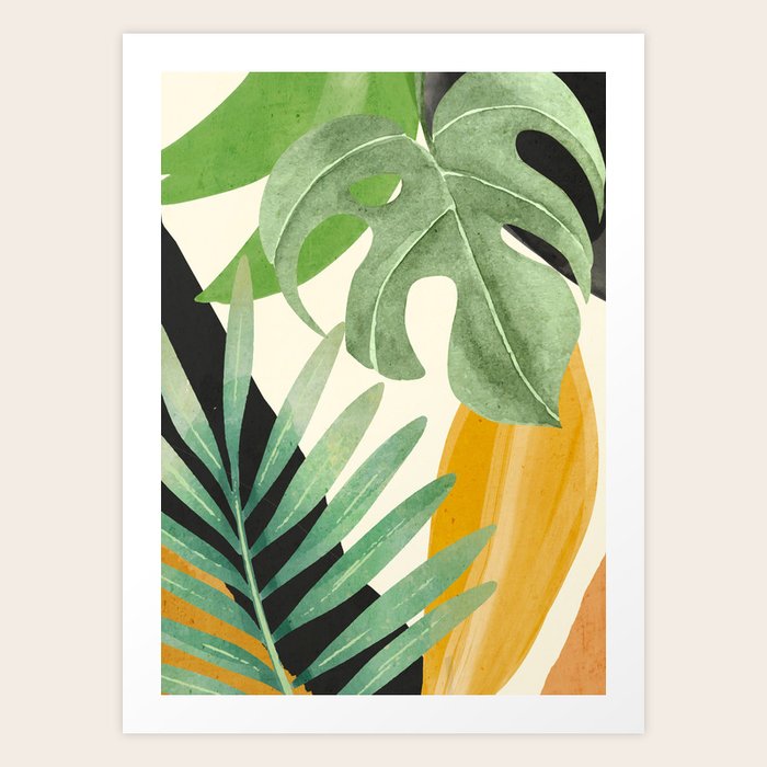 Abstract Art Tropical Leaves 19 Art Print by ThingDesign Society6