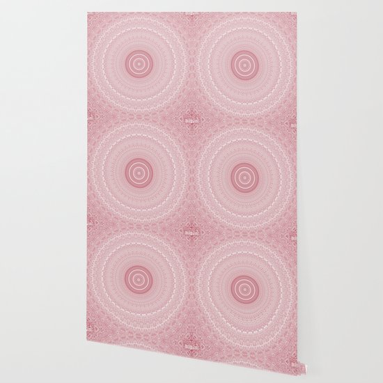 Boho Chic Glittery Pink Pastel Mandala Wallpaper By Artaddiction45
