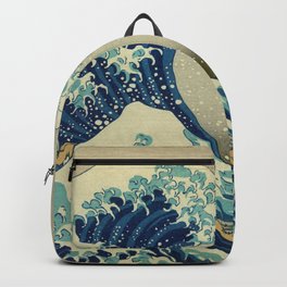 The Great Wave Off Kanagawa by Katsushika Hokusai (c. 1830) Backpack | Greatwave, Nature, Painting, Wave, Vintage, Hokusai, Mixed Media, Oceanwave, Kanagawa 