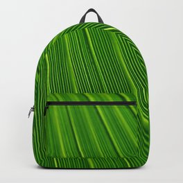 Green leaf in the tropics Backpack | Green, Graphicdesign, Lines, Relief, Texture, Flora, Nature, Illusion, Realism, Beetle 
