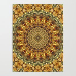 Flower Of Life Mandala (Autumn Smiles) Poster