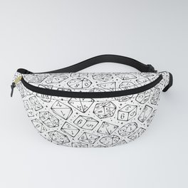 Roll the Dice in White Fanny Pack