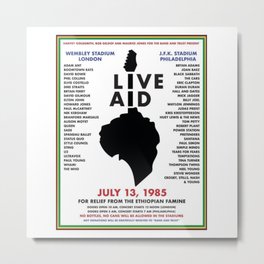 Live Aid 1985 Vintage JFK & Wembley Stadium Concert Festival Gig Advertising Music Poster Metal Print | Musical, London, Philadelphia, Rockandroll, Heavymetal, Posters, Graphicdesign, Wembley, Jazz, Mancave 