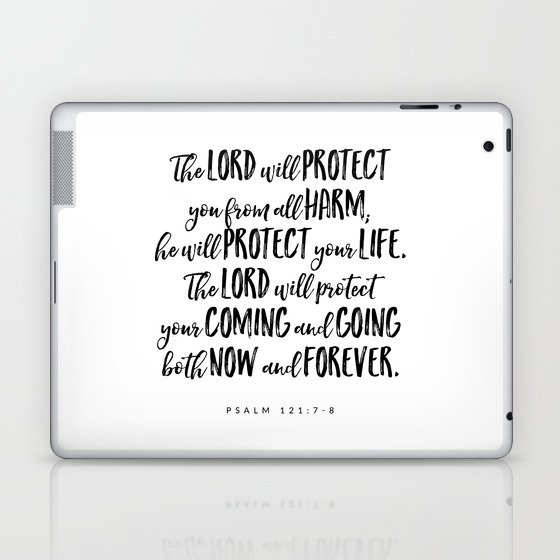 Psalm 121 7 8 Bible Verse Laptop Amp Ipad Skin By Byalliza
