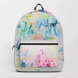 Colorful Abstract Painting Backpack | Teal, Paletteknife, Modern, Bright, Originalpainting, Abstractcolors, Modernpainting, Acrylic, Painting, Impressionism 