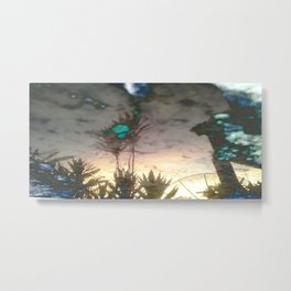 Eventide Metal Print | Surreal, Stones, Reflections, Plants, Photomanipulation, Graphicdesign, Sunsetlight 