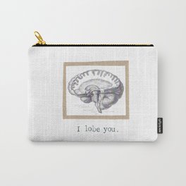I Lobe You Carry-All Pouch | Nurse, Decor, Funny, Graphic Design, Paper, Pun, Valentine, Science, Home, Medical 