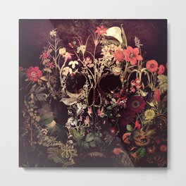 Bloom Skull Metal Print | Bloom, Skulldecor, Halloween, Floral, Skulls, Flowerskull, Curated, Macabre, Painting, Collage 