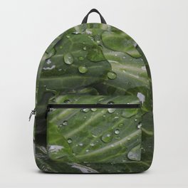 Nature's green and diamonds (2nd in the Cabbage collection) Backpack | Green, Abstract, Veggies, Plants, Leaves, Veggetables, Earth, Cabbage, Vegetarian, Color 