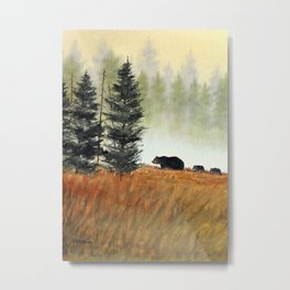 Roaming Bears In West Virginia Metal Print | Wildlifeart, Usawildlife, Prints, Babybears, Westvirginia, Painting, Hills, Misty, Sunrise, Naturalworld 
