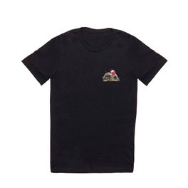 Christmas Turtle in Santa Hat and Face Mask T Shirt