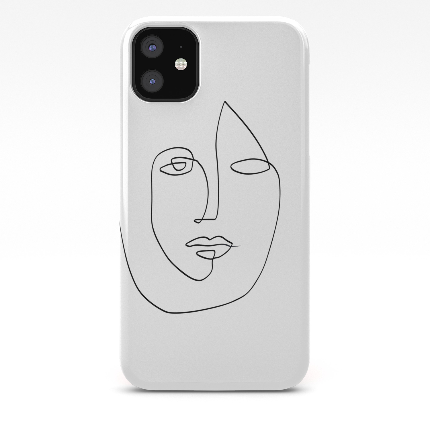 Abstract Face One Line Art Iphone Case By Theredfinchprint Society6