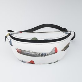 Pattern of World War 2 Fighter Planes Fanny Pack