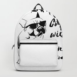 Co ty wiesz, w nogach spisz Backpack | Pies, Dog, Black And White, Cool, Ink, Digital, Poland, Polska, Typography, Graphicdesign 