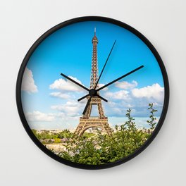Cloud 9 - Eiffel Tower Wall Clock | Toureiffel, Digital, Europe, Landscape, France, Color, Parisian, Photo, Ironlady, Parisphotography 