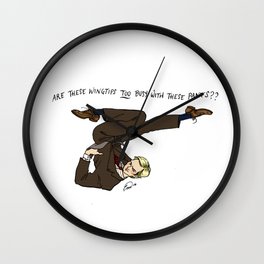Niles Crane Pin-Up Wall Clock | Digital, People, Illustration, Vintage, Drawing, Movies & TV, Popart 