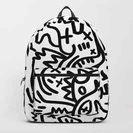 Graffiti Street Art Black and White Backpack