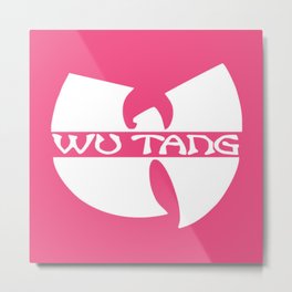 white in pink wu-tang Metal Print | Cartoon, Figurative, Pattern, Abstract, Hatching, Vector, Stencil, Drafting, Digital, Black And White 