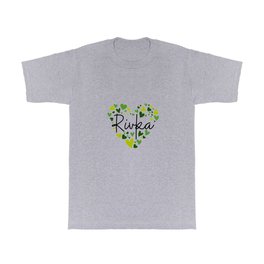 Rivka, green hearts T Shirt | Birthdayforrivka, Personalized, Mothersday, Firstname, Namerivka, Giftsforrivka, Romance, Graphicdesign, Heartsforrivka, Rivka 
